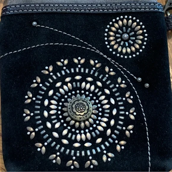 Chala Black and Brown Floral Crossbody Bag - Picture 4 of 14